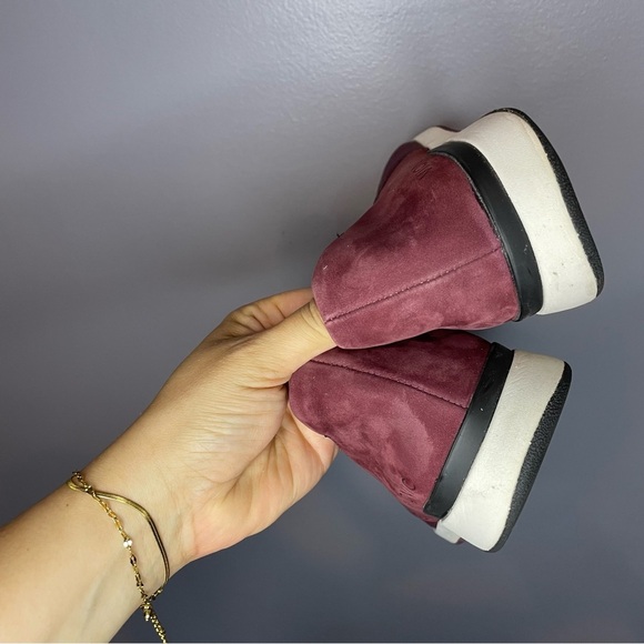 Vionic Suede Cadee “Wine” Maroon Red Burgundy Slip-On Mary Jane Shoes sz 9 - Picture 9 of 11
